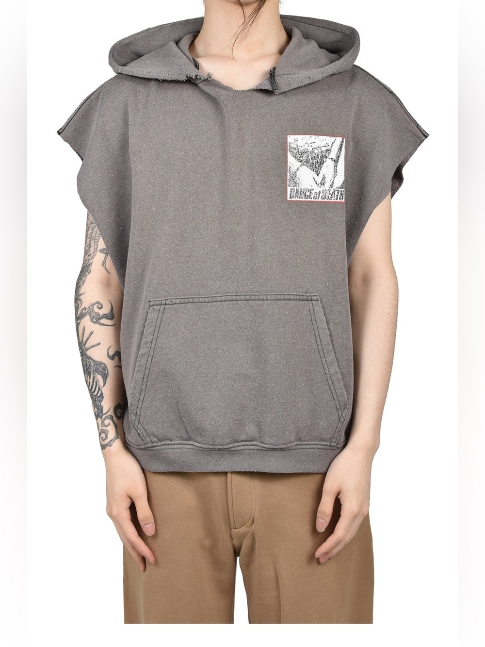 Paly Hollywood DR blue cut off hooded sweatshirt